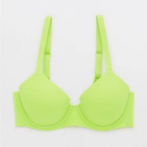 NWT Aerie 34C Smoothez Mesh Unlined
Sheer Sexy Balconette Neon Bright Green Bra
